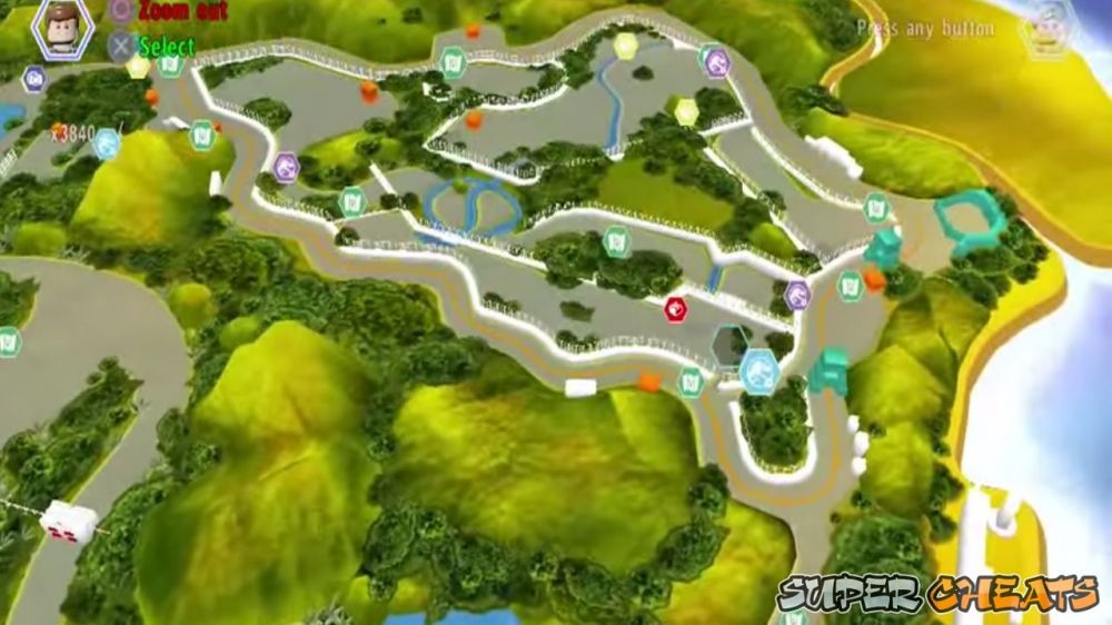 Red brick lego jurassic world sticksilope